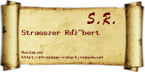 Strasszer Róbert névjegykártya